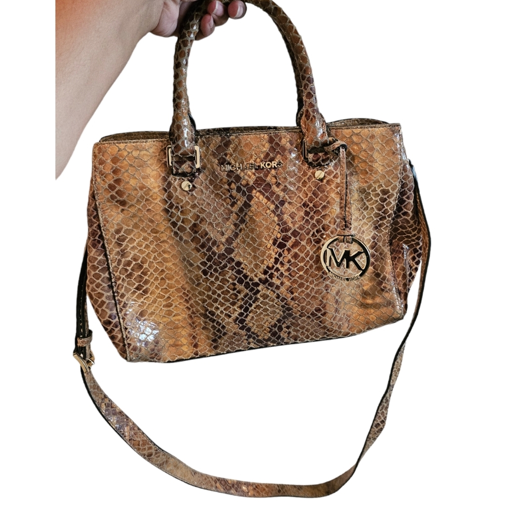 Michael Kors Snakeprint Python Crossbody Bag - image 1